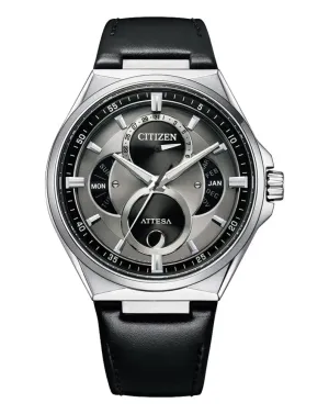 Citizen Attesa Eco-Drive Black Leather Strap Watch BU0060-09H 