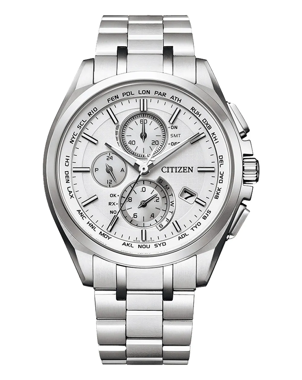 Citizen Attesa Radio Controlled Eco-Drive Titanium Watch AT8040-57A 