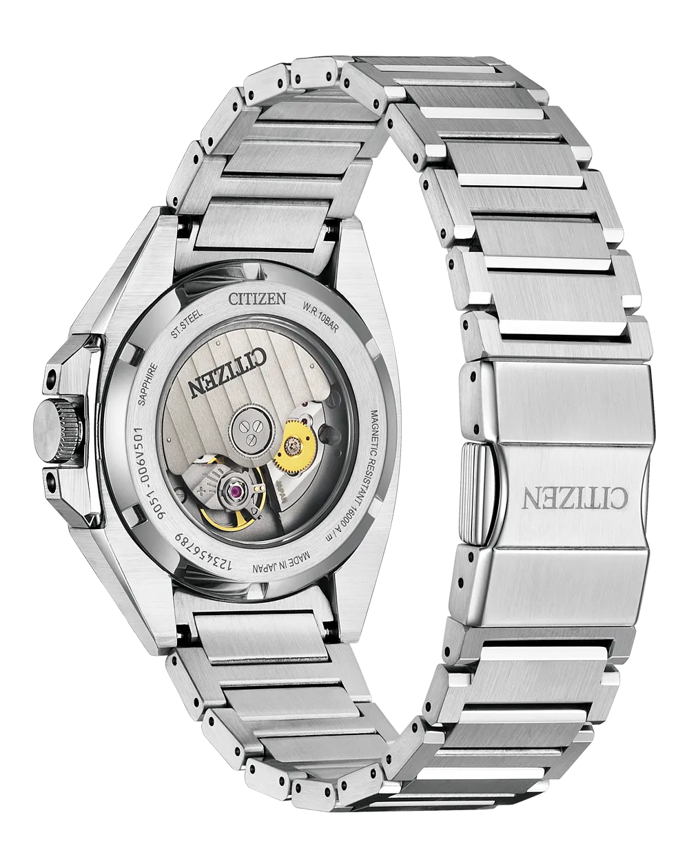 Citizen Series 8 Stainless Steel Black Dial Watch NB6050-51E