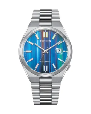 Citizen Tsuyosa Automatic Silver Stainless Steel Blue Dial Watch NJ0151-53W 