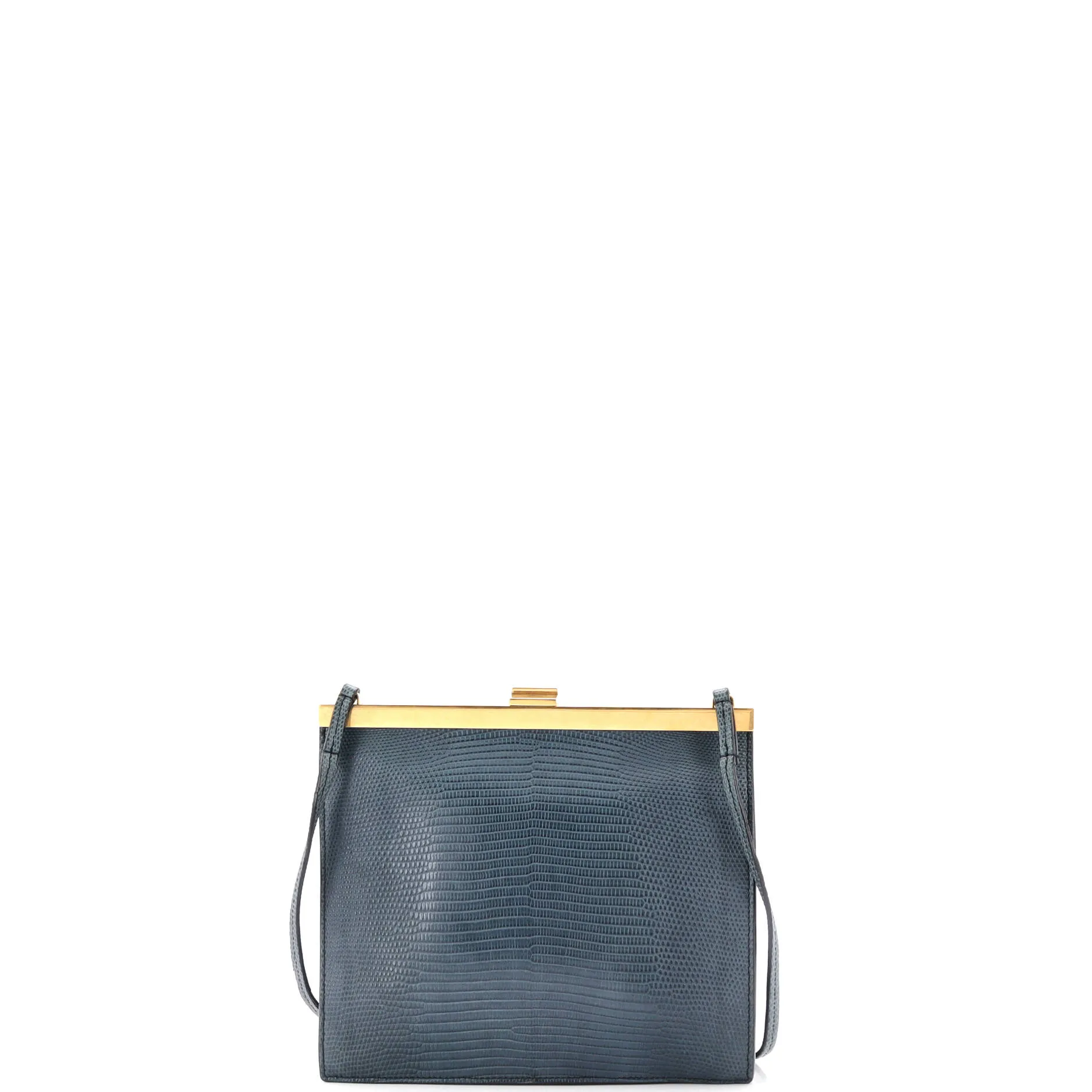 Clasp Crossbody Bag Lizard Mini