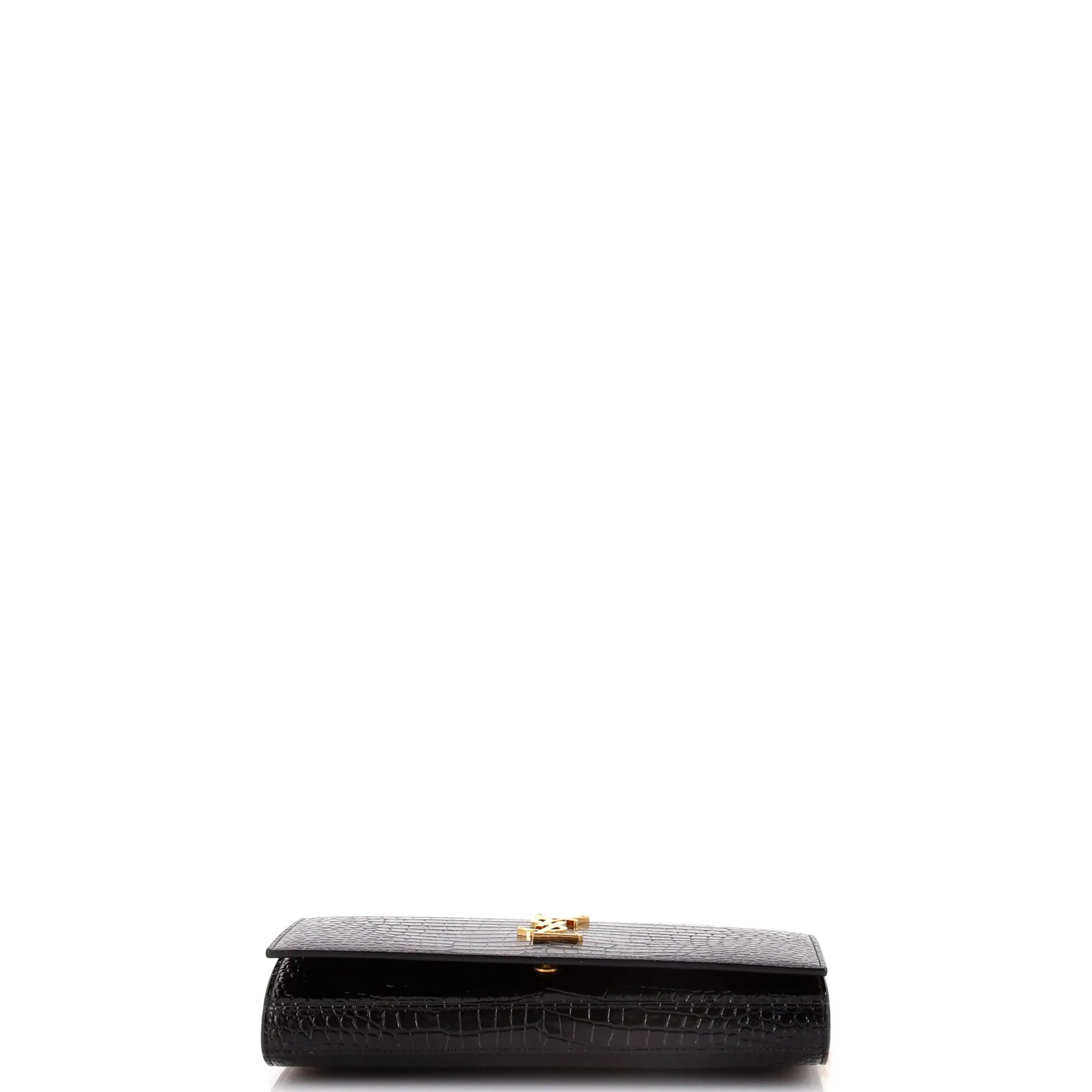 Classic Monogram Crossbody Bag Crocodile Embossed Leather Medium
