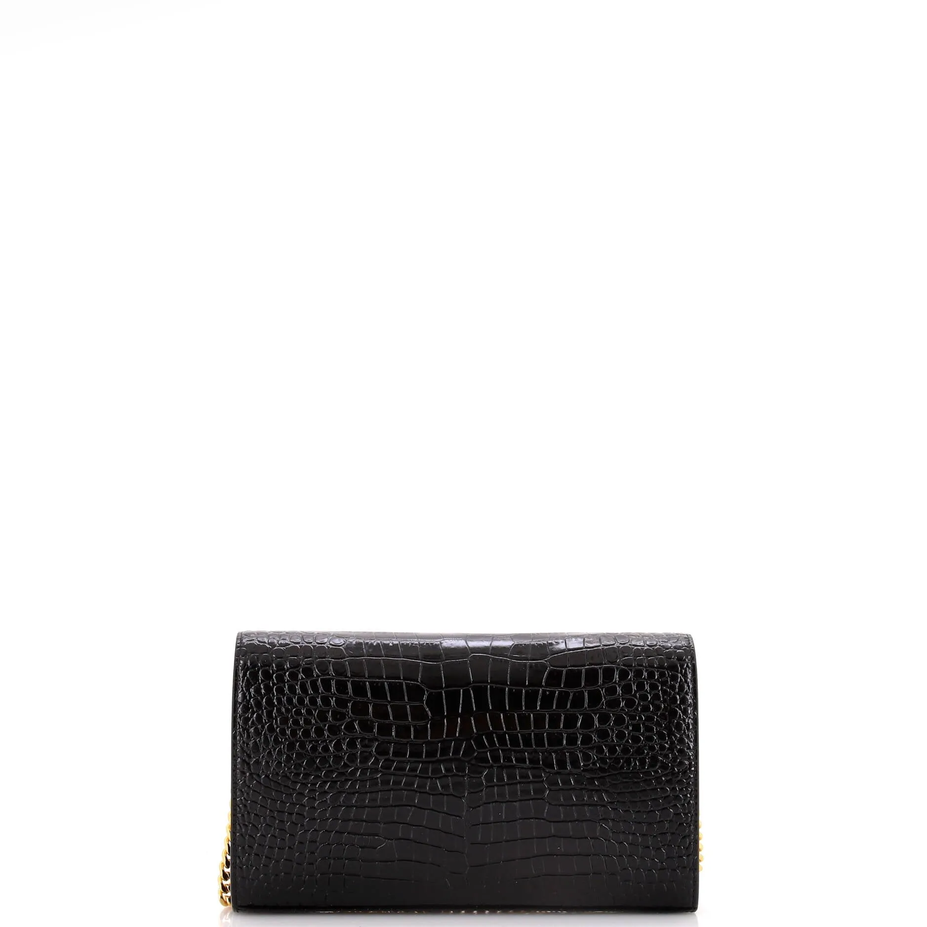 Classic Monogram Crossbody Bag Crocodile Embossed Leather Medium