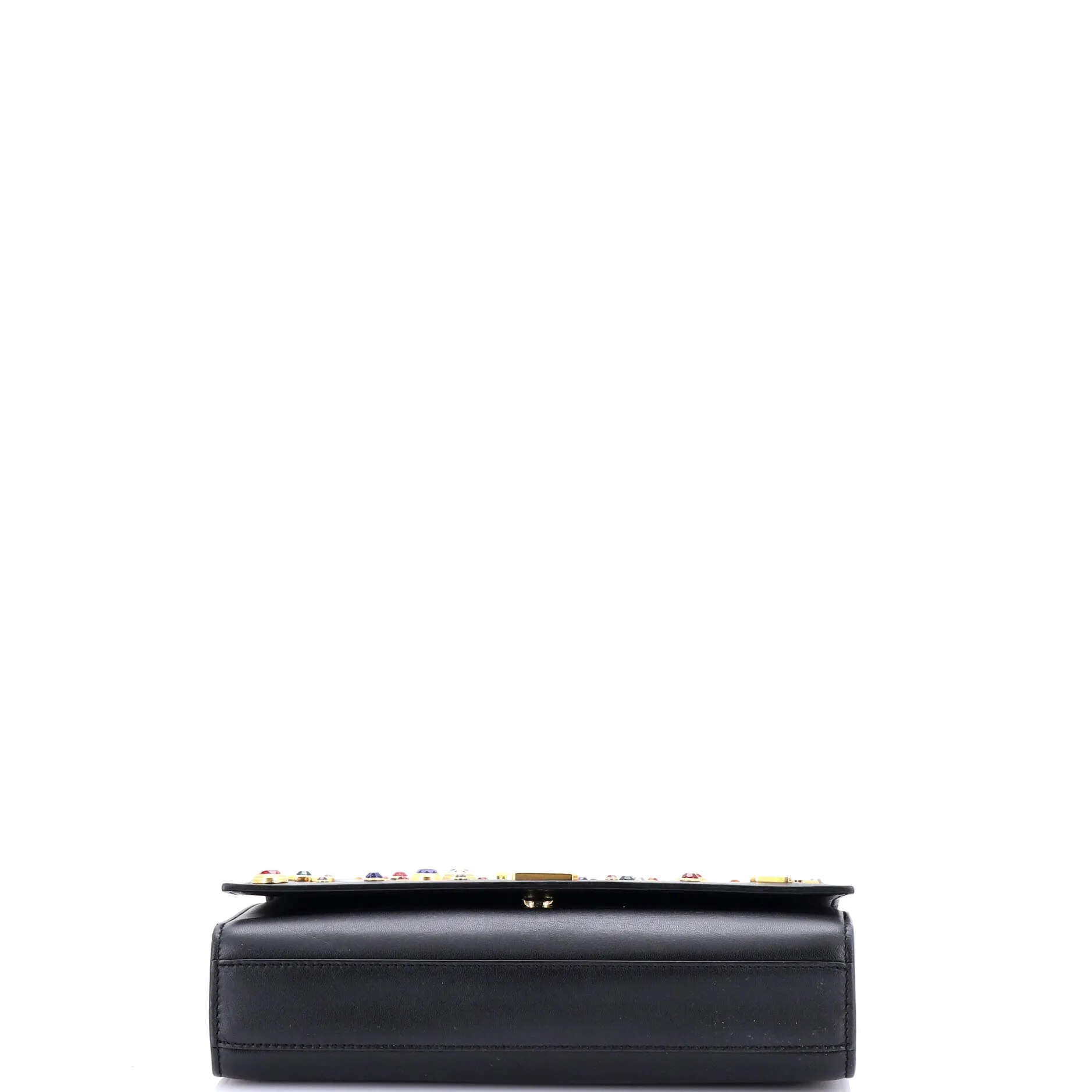Classic Monogram Crossbody Bag Embellished Leather Medium
