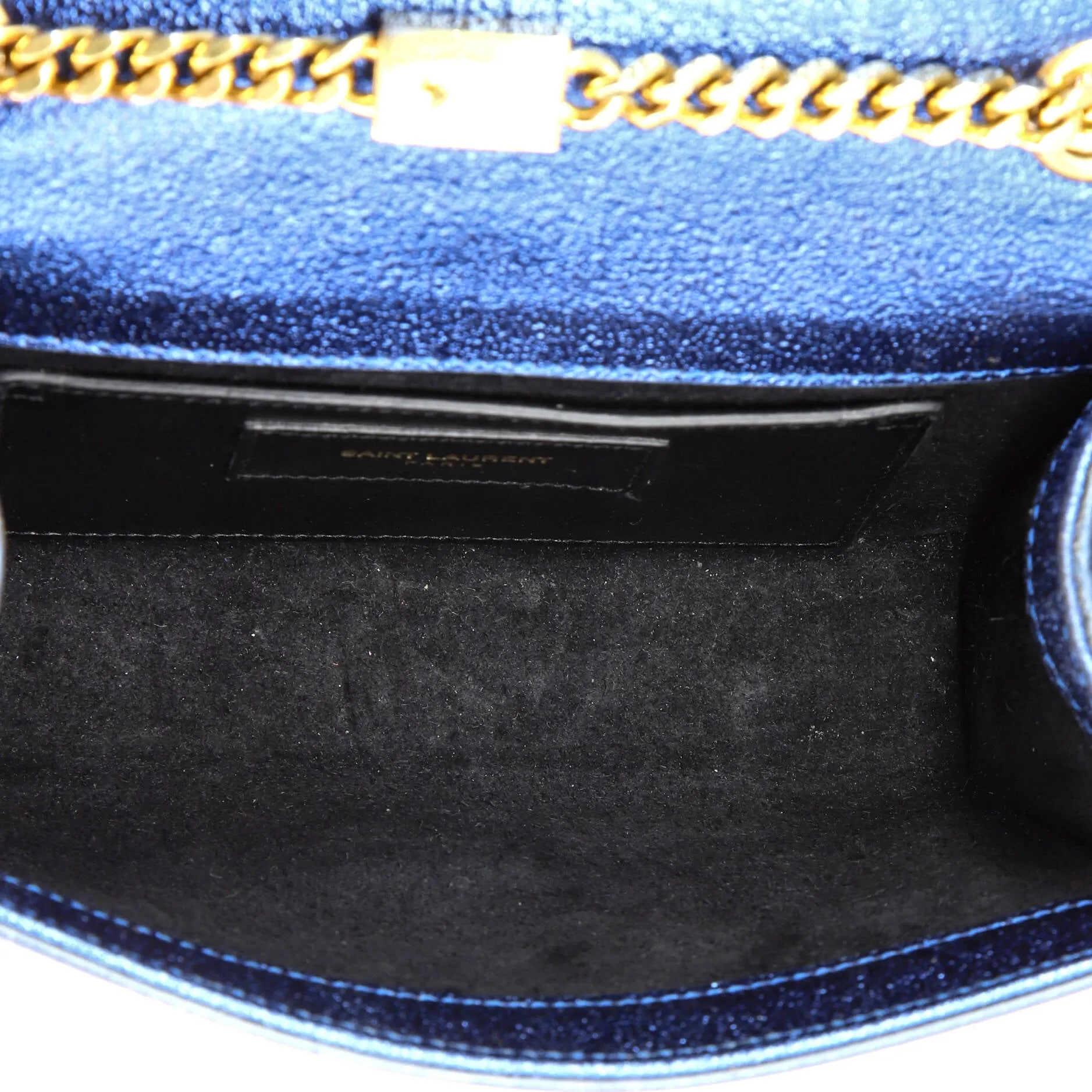 Classic Monogram Crossbody Bag Metallic Leather Small