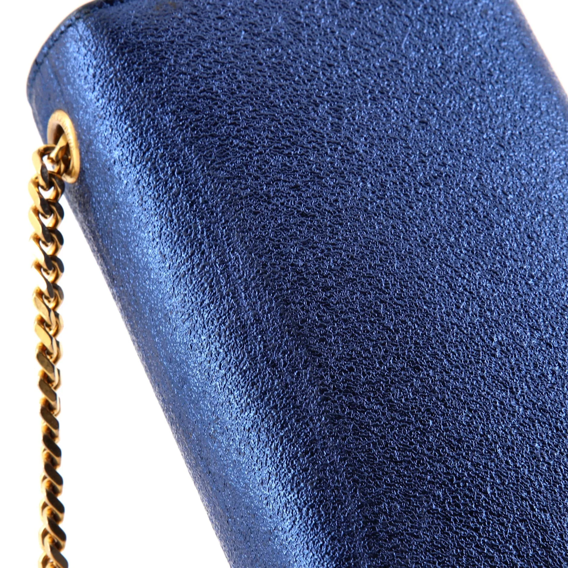 Classic Monogram Crossbody Bag Metallic Leather Small