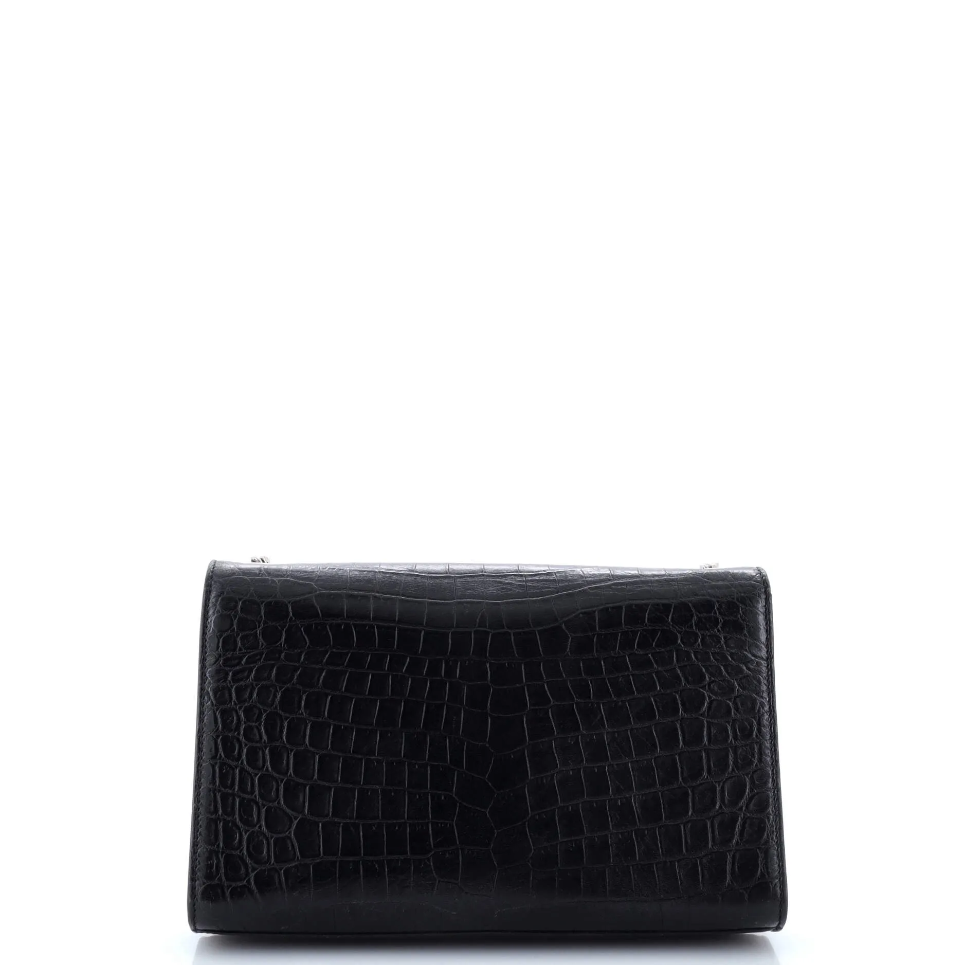 Classic Monogram Tassel Crossbody Bag Crocodile Embossed Leather Medium