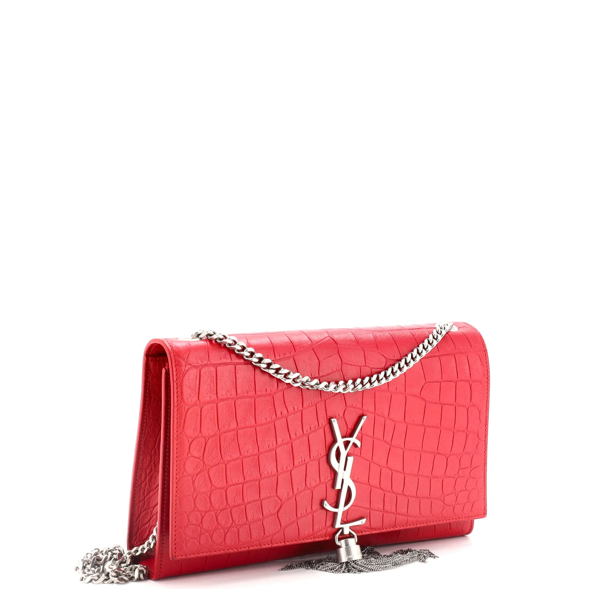 Classic Monogram Tassel Crossbody Bag Crocodile Embossed Leather Medium anti-theft crossbody bags sale