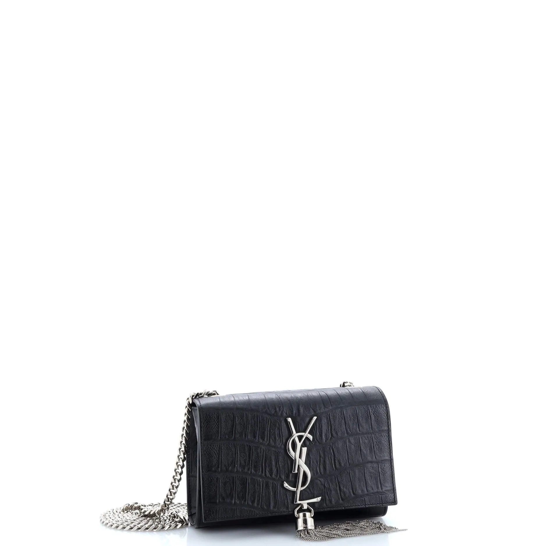 Classic Monogram Tassel Crossbody Bag Crocodile Embossed Leather Small anti-theft crossbody bags sale