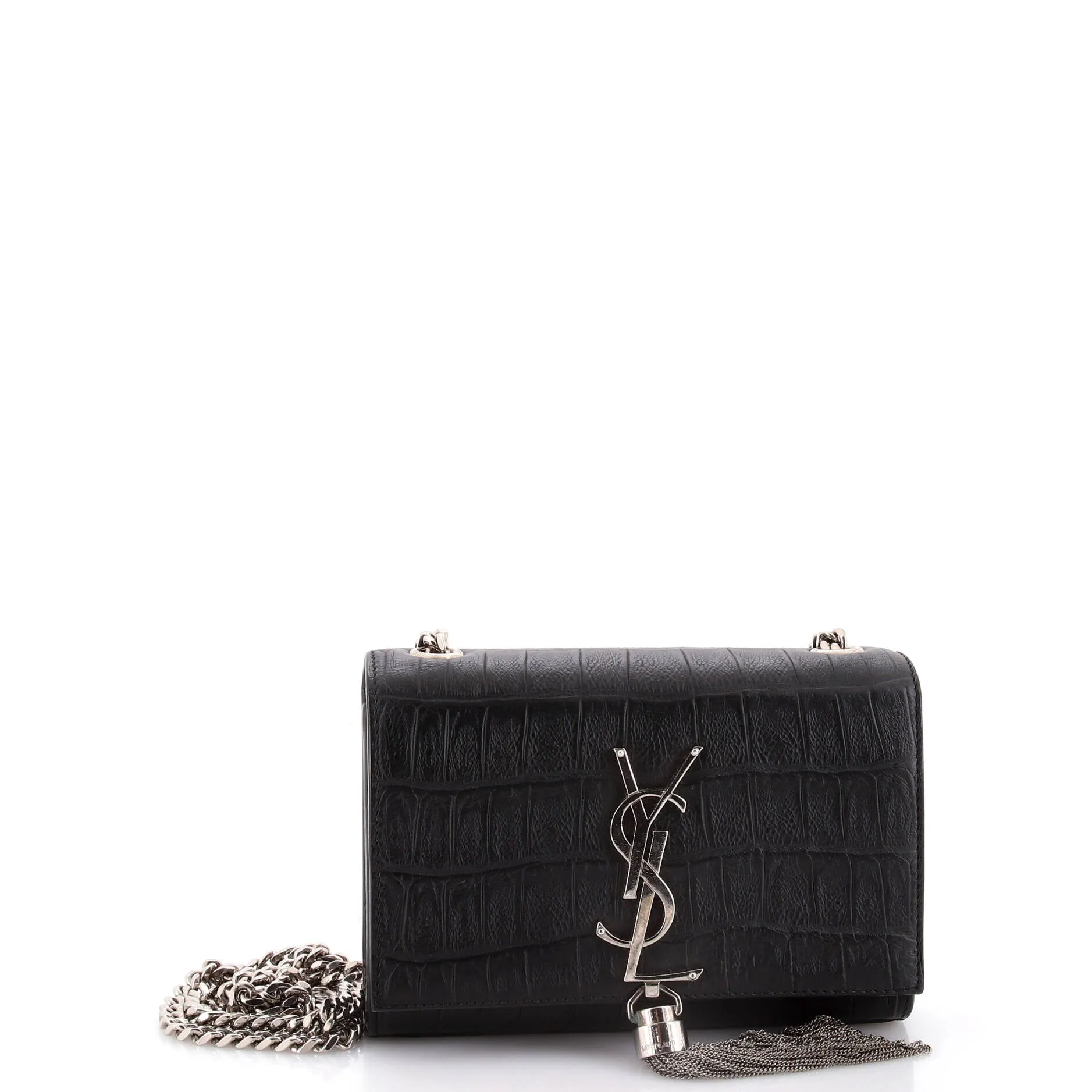 Classic Monogram Tassel Crossbody Bag Crocodile Embossed Leather Small anti-theft crossbody bags sale
