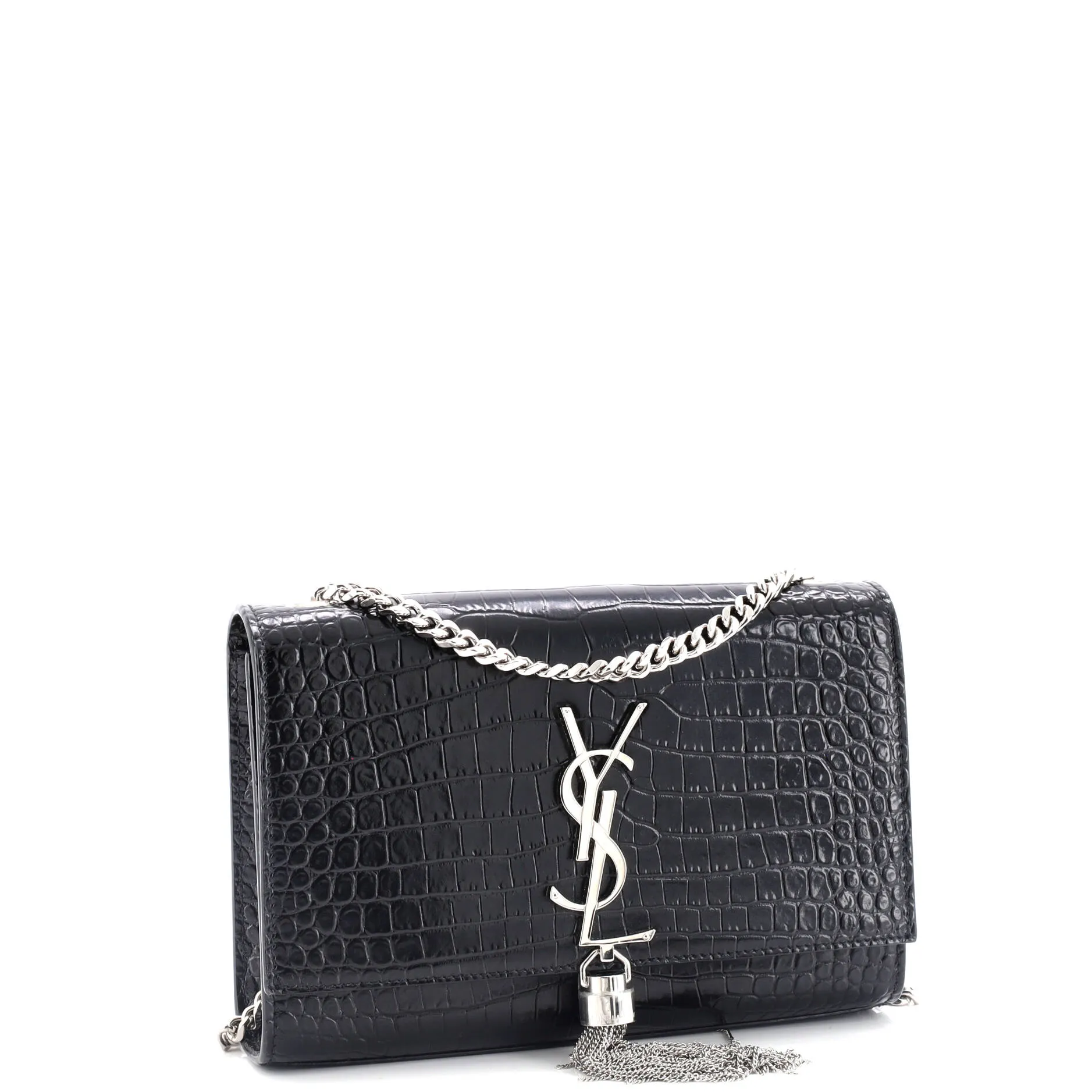 Classic Monogram Tassel Crossbody Bag Crocodile Embossed Leather Small anti-theft crossbody bags sale