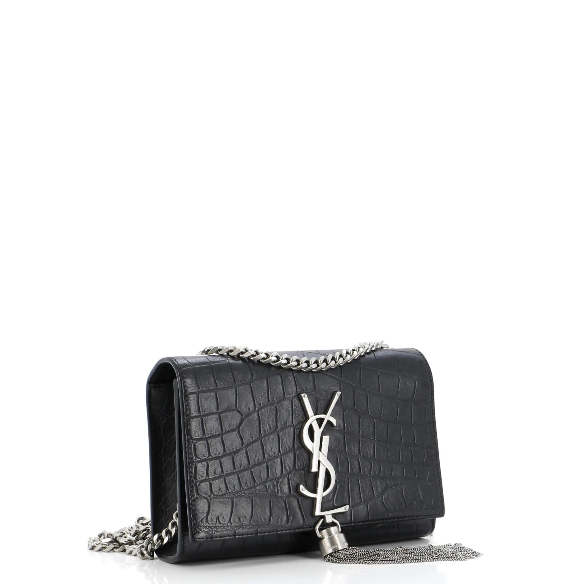Classic Monogram Tassel Crossbody Bag Crocodile Embossed Leather Small anti-theft crossbody bags sale