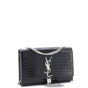 Classic Monogram Tassel Crossbody Bag Crocodile Embossed Leather Small anti-theft crossbody bags sale