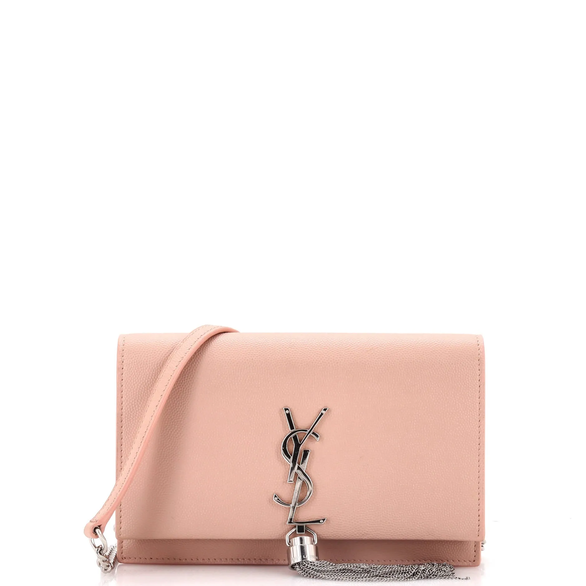 Classic Monogram Tassel Crossbody Bag Grainy Leather Small