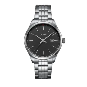 CLUSE Antheor Black Dial Silver Stainless Steel Link Watch CW20904 