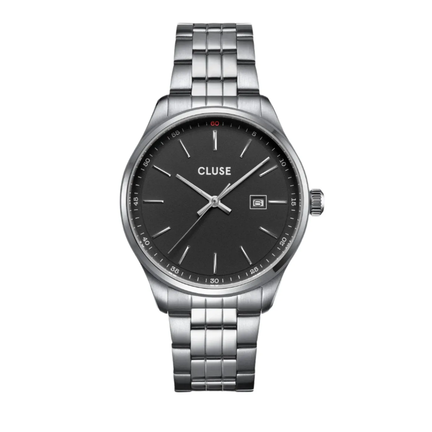 CLUSE Antheor Black Dial Silver Stainless Steel Link Watch CW20904 