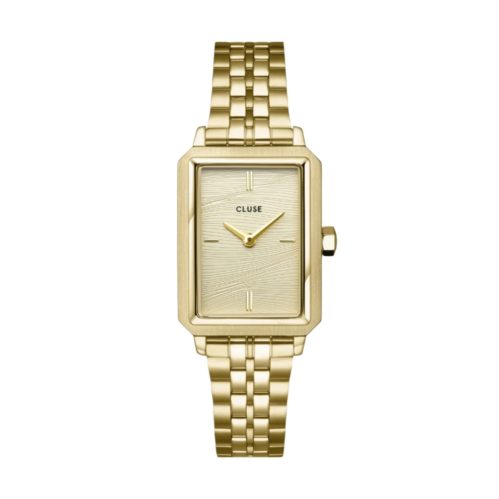 CLUSE Fluette Gold Sand Textured Gold Link Watch CW11511 