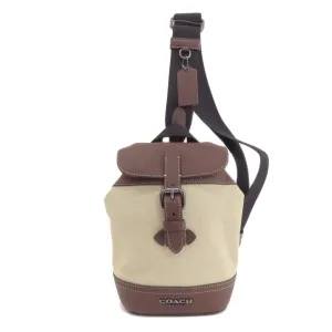 Coach Canvas Leather Sling Bag (Pre-Owned) belt bags on sale