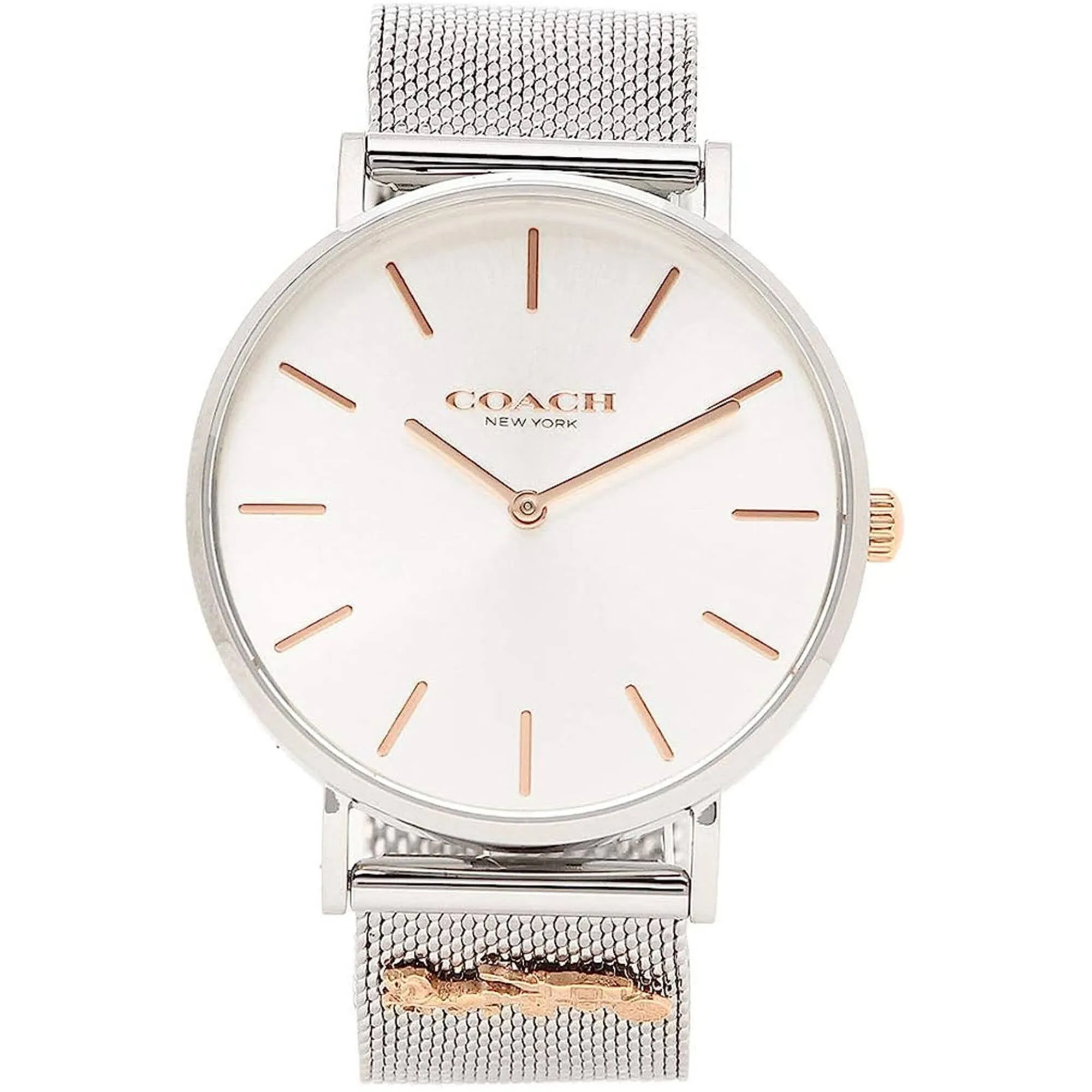 Coach Women's Watch - Perry Quartz White Dial Silver Tone Steel Bracelet | 14503336 Luxury Quartz Watch Quartz Watch Sale