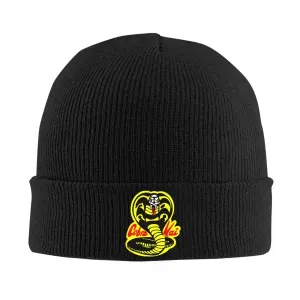 Cobra Kai Cotton Beanie boater hat with bow in beach sunlight