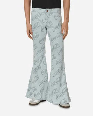 Coca-Cola Jacquard Denim Flare Pants Grey Men's sweatshirt
