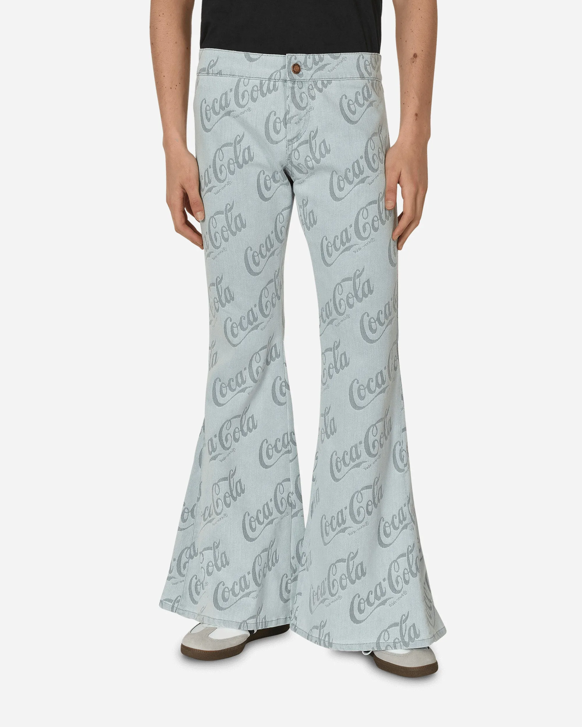 Coca-Cola Jacquard Denim Flare Pants Grey Men's sweatshirt