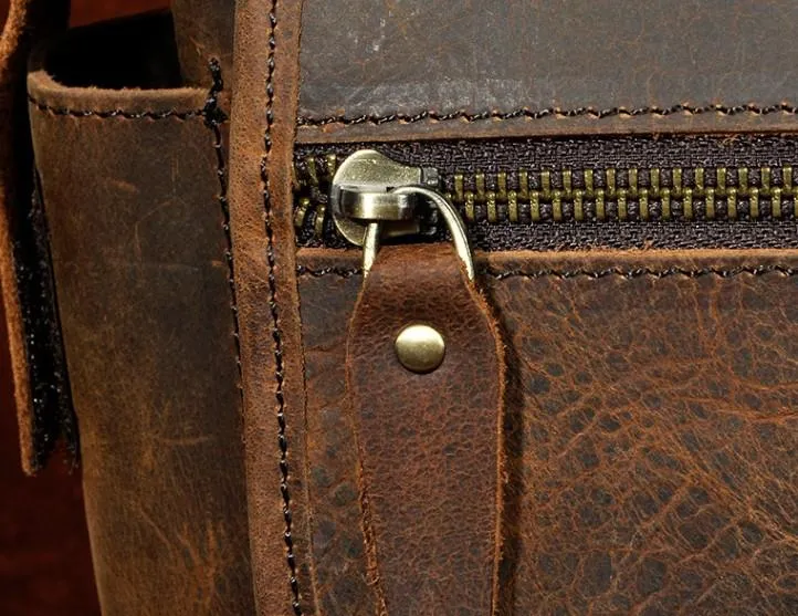 Cool Biker Mens Leather Drop Leg Bag Side Bag Belt Pouch Waist Bag Shoulder Bag for Men