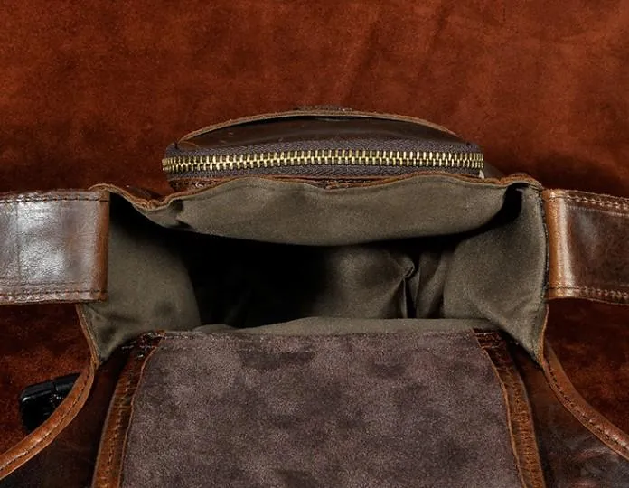 Cool Biker Mens Leather Drop Leg Bag Side Bag Belt Pouch Waist Bag Shoulder Bag for Men
