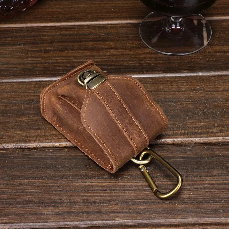 Cool Brown Leather Cell Phone HOLSTER Belt Pouches for Men Waist Bags BELT BAG For Men