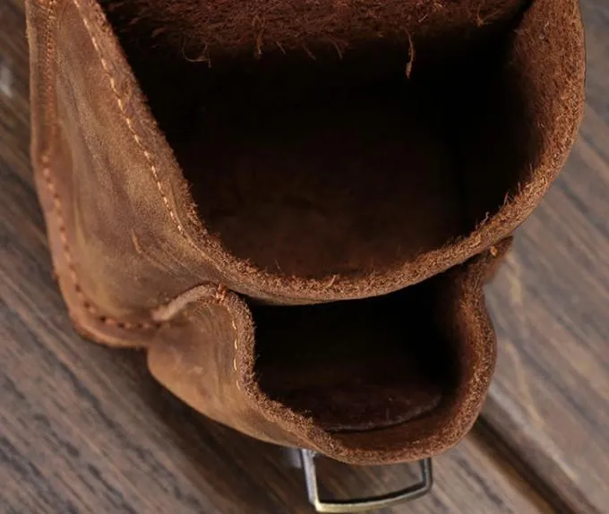 Cool Brown Leather Cell Phone HOLSTER Belt Pouches for Men Waist Bags BELT BAG For Men