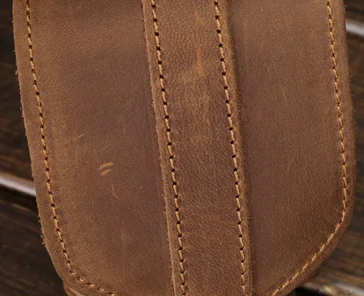 Cool Brown Leather Cell Phone HOLSTER Belt Pouches for Men Waist Bags BELT BAG For Men