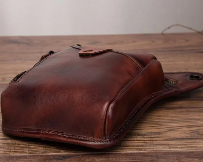 Cool Leather Mens BELT BAG Drop Leg Bag Belt Pouch Waist Bag Shoulder Bags For Men