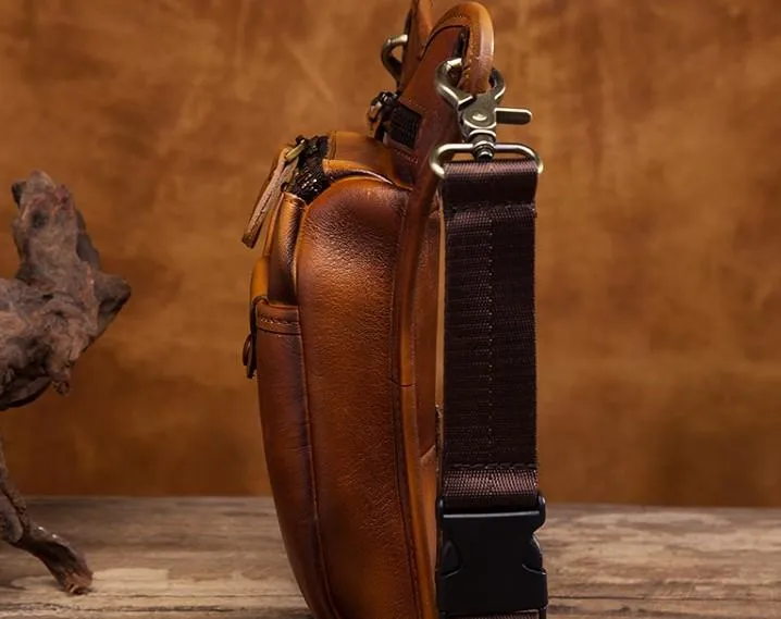 Cool Leather Mens BELT BAG Drop Leg Bag Belt Pouch Waist Bag Shoulder Bags For Men