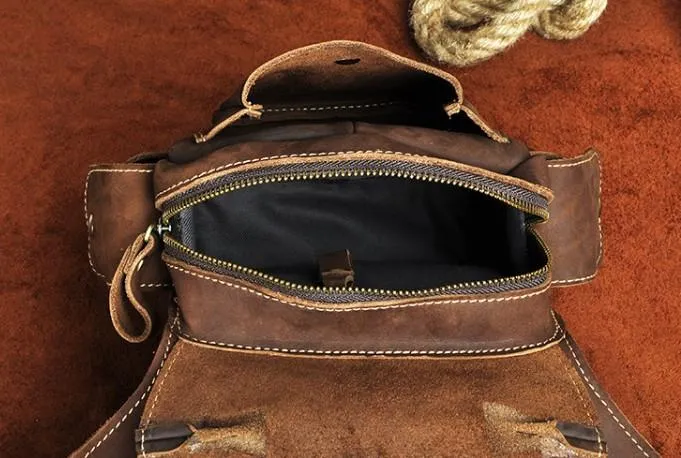 Cool Leather Mens Drop Leg Bag Belt Pouch Waist Bag Shoulder Bag for Men