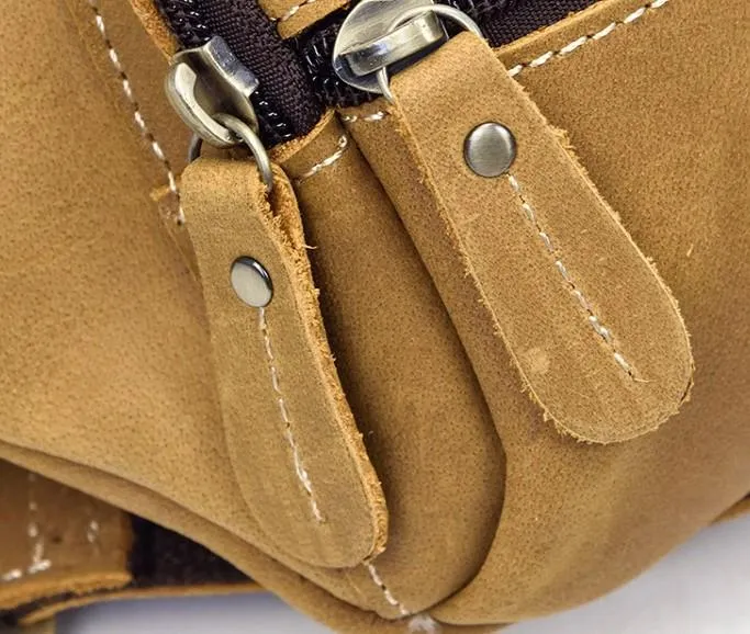 COOL LEATHER MENS FANNY PACK FOR MEN BUMBAG Vintage WAIST BAGS for Men