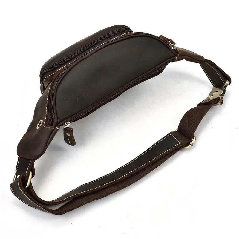 COOL LEATHER MENS FANNY PACK FOR MEN BUMBAG Vintage WAIST BAGS for Men