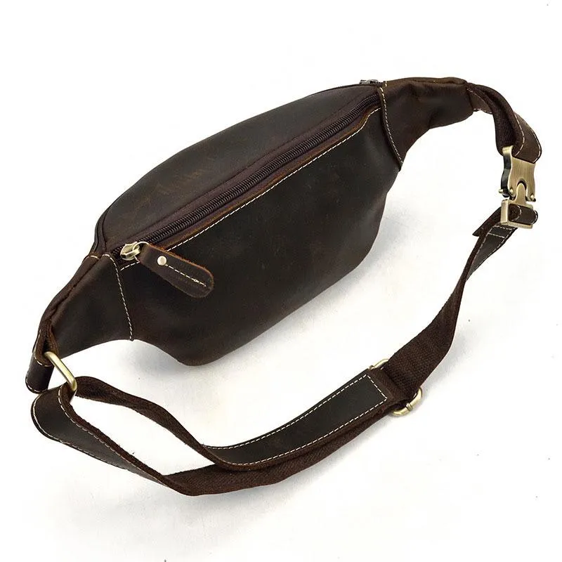 COOL LEATHER MENS FANNY PACK FOR MEN BUMBAG Vintage WAIST BAGS for Men