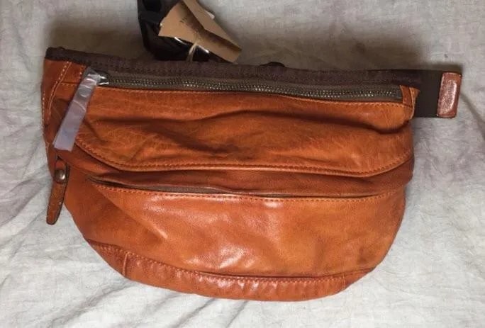 Cool Leather Mens FANNY PACK MENS WAIST BAG HIP PACK BELT BAG FOR MEN