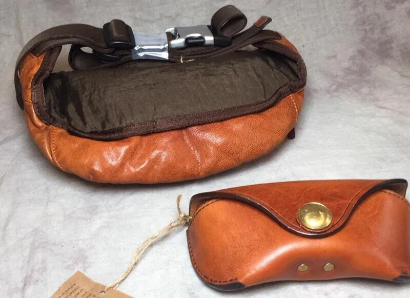 Cool Leather Mens FANNY PACK MENS WAIST BAG HIP PACK BELT BAG FOR MEN