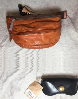 Cool Leather Mens FANNY PACK MENS WAIST BAG HIP PACK BELT BAG FOR MEN Coffee