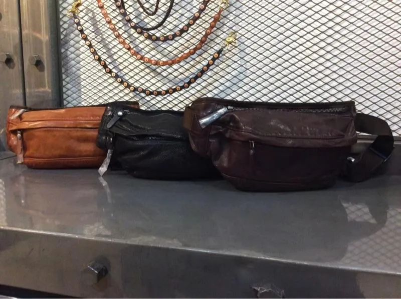 Cool Leather Mens FANNY PACK MENS WAIST BAG HIP PACK BELT BAG FOR MEN
