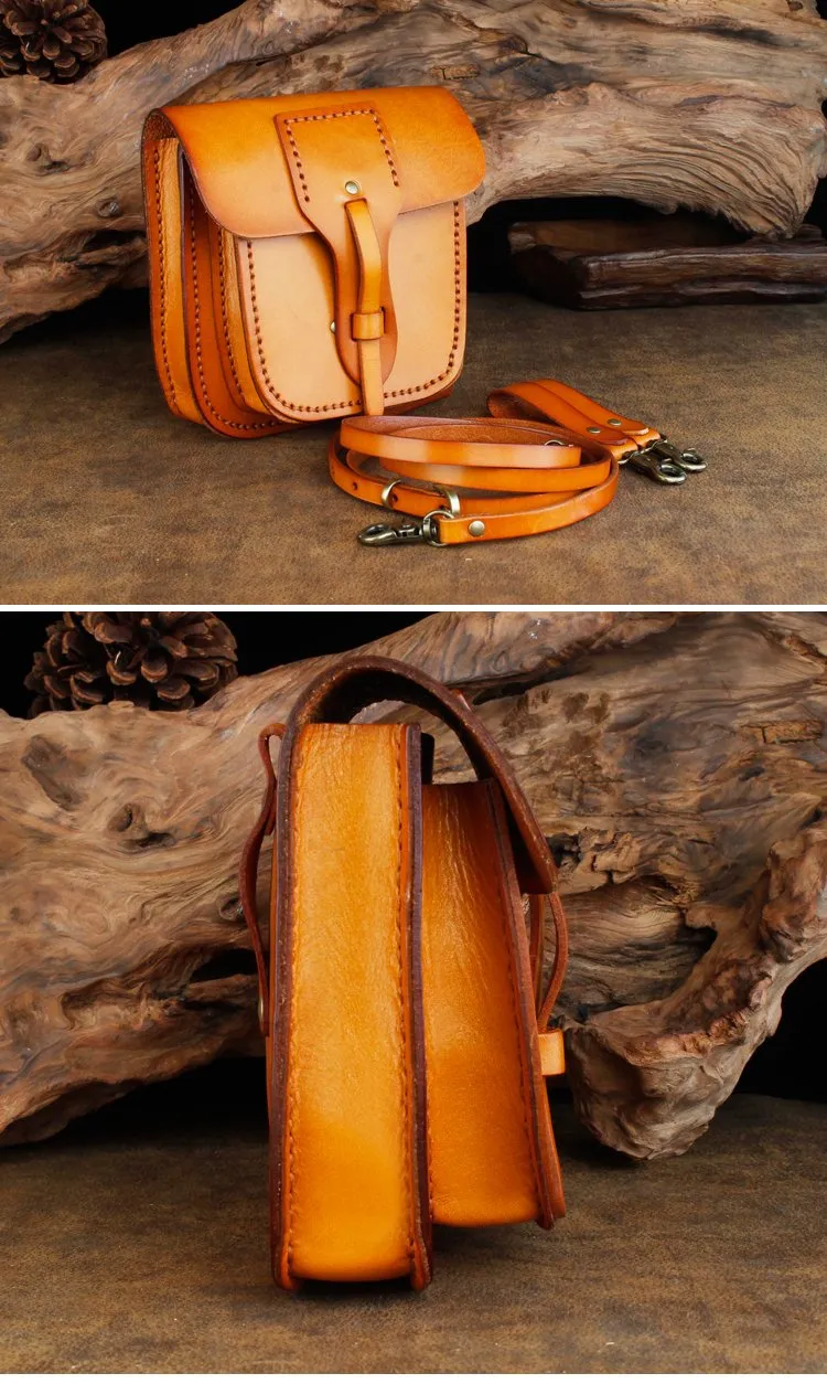 Cool Leather Mens large Biker Belt Pouch Waist Bag Side Bag Shoulder Bag for Men