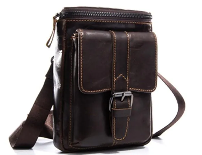 Cool Mens Leather Mens Belt Pouch Waist Bag Shoulder Bag Cell Phone Holster for Men