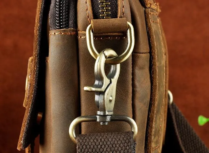 Cool Mens Leather Small Side Bag Belt Pouch Holster Belt Case Waist Pouch for Men