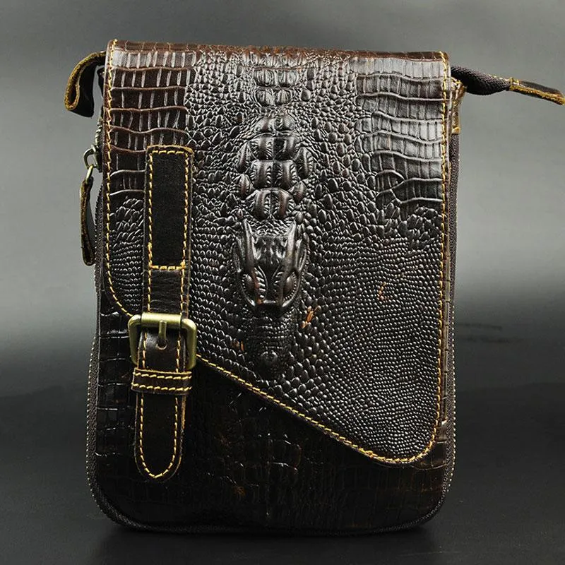 Cool Mens Leather Small Side Bag Belt Pouch Waist Pouch Holster Belt Case for Men