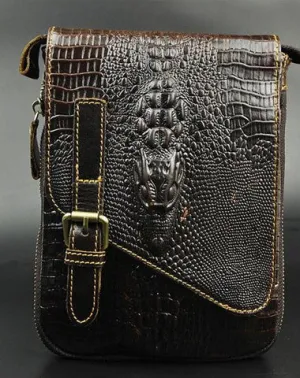 Cool Mens Leather Small Side Bag Belt Pouch Waist Pouch Holster Belt Case for Men Black Coffee