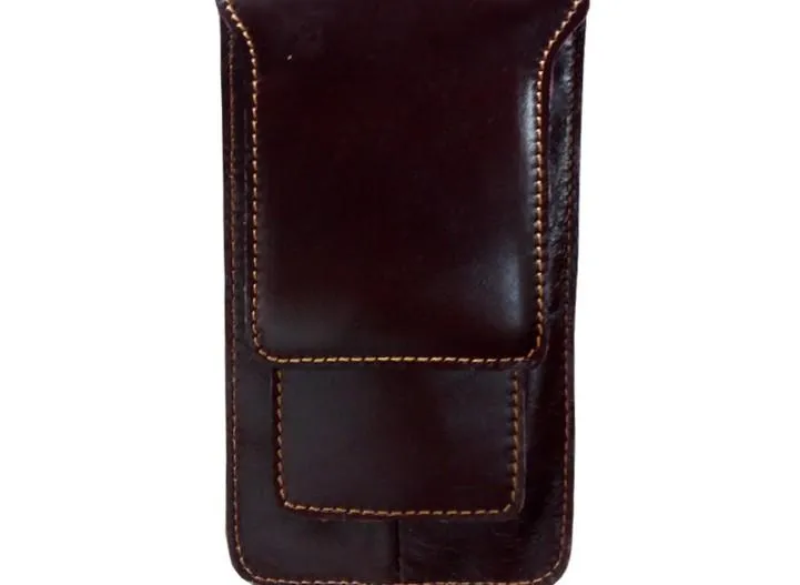 Cool Slim Mens Leather Cell Phone Holsters Belt Pouch Waist Bag for Men