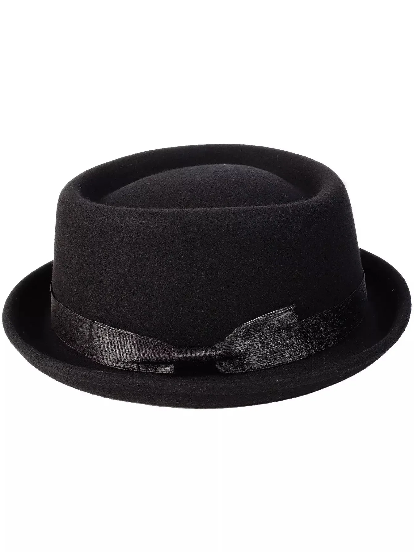 Corleone Black Wool Porkpie Hat