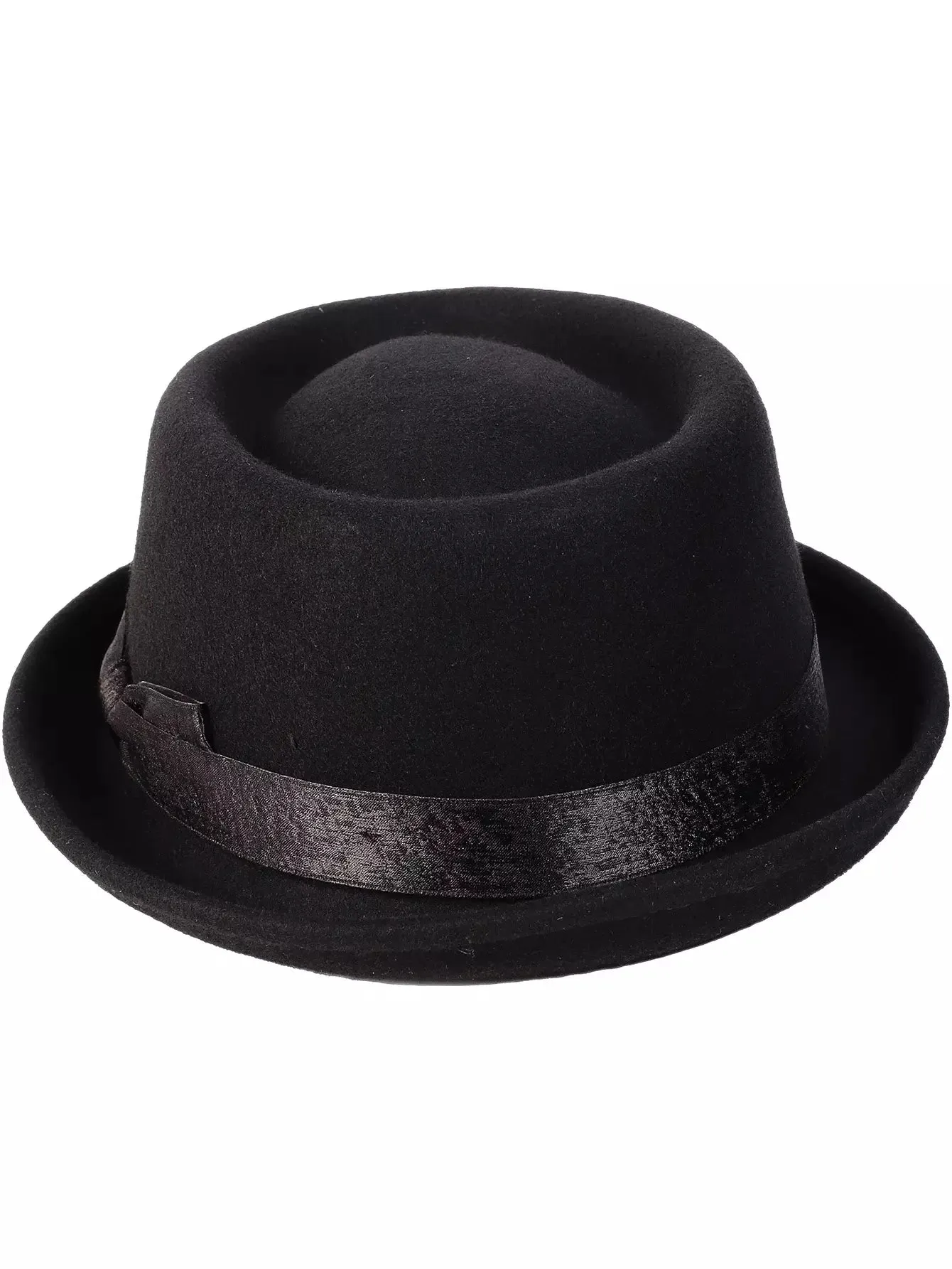 Corleone Black Wool Porkpie Hat