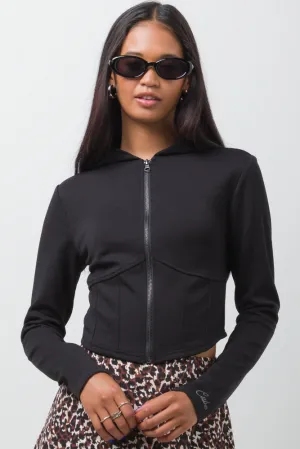 Corset Tracktop Black,women t-shirt cotton,women t-shirt top,boutique women's clothing